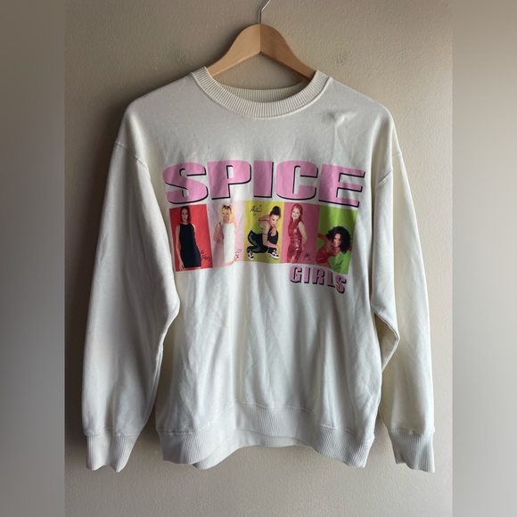 Hollister Sweaters - Hollister Spice Girls Design Women Crew Neck Sweater Ivory Size XS